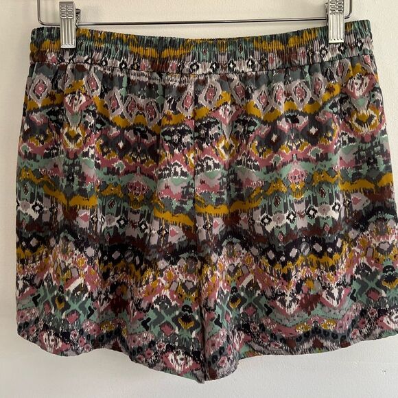 Boho Design Multi Color Silky Pull-on Shorts Aztec Print Forever 21 Size Large - Picture 14 of 14